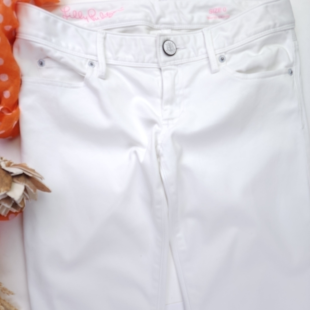 Lilly Pulitzer White Worth Skinny Jeans Sz 0 - Picture 2 of 15